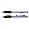 A set of two Santa Fe Pen / Stylus products, featuring a sleek silver design with black grips and stylus tips.