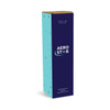 A drink bottle in a teal and navy box with a branded logo, featuring a starry design.