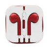Red Razor Cabled Earphones neatly packaged in a white case with an in-line remote control.