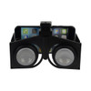 A pair of black VR Fold Glasses designed for smartphones, featuring large lenses and a compact design.