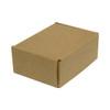 A small brown cardboard box with a plain exterior, featuring flaps on the top for closure.
