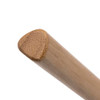A bamboo pen featuring a rounded tip, showcasing its natural wood finish and texture.
