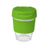 coffee cup / Mug 8oz/235ml Glass Karma Kup with Plastic Flip Lid Reusable Eco Friendly