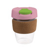 coffee cup / Mug 12oz/340ml Clear Plastic Karma Kup Cork Band Plastic Flip Lid Reusable  Eco Friendly