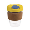 coffee cup / Mug 12oz/340ml Clear Plastic Karma Kup Cork Band Plastic Flip Lid Reusable  Eco Friendly