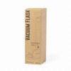 A drink bottle packaging in a tall, rectangular box with brown kraft paper and a temperature display illustration.