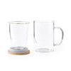Coffee Mug borosilicate glass with lid 450ml