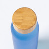 Drink bottle 500ml frosted glass with bamboo lid ECO box
