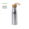 Drink Bottle 600ml bamboo lid stainless steel