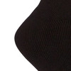 A pair of black bamboo work socks, featuring a ribbed texture and an invisible logo.