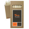 A pack of coloured pencils in a cardboard sleeve, featuring a logo and various coloured pencil tips visible.