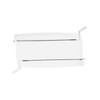 A white food clip with two sides and metal gripping edges, designed for holding food securely.