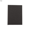 A black mini sticky note pad with a plain cover, suitable for office use. It has a logo on the front.