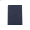 A blue mini sticky note pad with a plain cover, featuring a logo on the front.