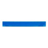 A blue PVC soft plastic ruler with measurement markings along its length and a logo on one side.