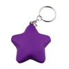 A purple star-shaped key ring with a silver keychain attachment.