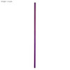 A purple stainless steel straw measuring 6mm x 215mm, displayed vertically against a white background.