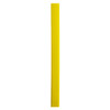 A yellow carpenter pencil with a rectangular shape and a smooth finish. It has a logo on its surface.