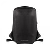 A black ECO NOVA computer backpack with adjustable straps and a logo on the front.