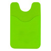 A bright green Smart Wallet with a cut-out for easy access and a pocket for cards.