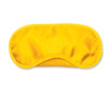 A yellow eye mask with a smooth and soft texture, designed for comfortable wear.