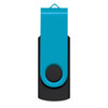 A Helix 16GB Flash Drive in a vibrant blue and black design. It features a swivel cover and a keyring attachment.