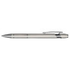 A sleek metal pen named Centra Pen, featuring a smooth silver finish and a textured grip for enhanced writing comfort.