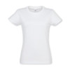 A white women's t-shirt from SOLS, featuring a classic crew neck design and short sleeves.