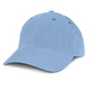 A corduroy cap in light blue featuring a structured design and a discreet logo.
