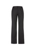 A pair of women's relaxed pants in black, featuring a straight leg design and back pocket.