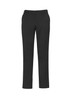 A pair of black men's slimline pants featuring a sleek design and a logo. Suitable for formal or casual wear.
