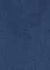 A dark blue fabric with a smooth texture, suitable for button-up shirts. Features a logo.