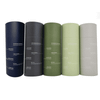 A drink bottle collection featuring navy, dark grey, olive green, light green, and grey colours, each with a logo.