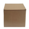 A plain brown cardboard box, square in shape, with no visible markings or branding.