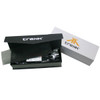 A black and silver box containing a Trekk Torch with Compass, featuring a logo on the packaging.