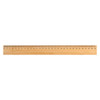 A 30cm bamboo ruler featuring clear measurements in centimeters along one edge.