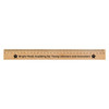 A bamboo 30cm ruler featuring black markings and a logo, designed for office and business use.
