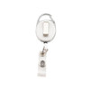 A Premium Retractable ID Badge Holder featuring a clip for attachment and a retractable cord for easy access.