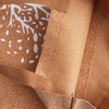 A cork tote bag featuring a textured cork exterior with a light-coloured inner lining and handles.