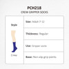 Crew Gripper Socks in navy blue, featuring non-slip grip points, suitable for adults size 7-12.