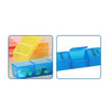 A blue and yellow pill organiser featuring sections for different days and times, with a sleek, transparent design.