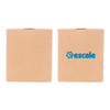 A medium square gift box in natural brown kraft paper featuring a logo on one side. Dimensions: 110 x 125 x 85mm.