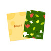 A4 full colour presentation folder featuring a floral green design and a yellow polka dot pattern, with logos.