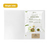 A4 full colour presentation folder with a white exterior, featuring a logo and a menu insert with food images inside.