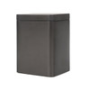 A square tin box in matte black, measuring 80 x 80 x 110mm, ideal for various storage needs.