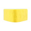 A yellow cheese-shaped stress reliever with a textured surface, featuring a branding logo.