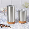 Travel / camping mug 450ml, double walled recycled stainless steel materials Frilan