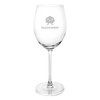 A wine glass with a tall stem, featuring a clear glass design and a logo. Holds 580ml of liquid.