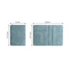 A teal RFID multifunctional PU leather passport holder with multiple card slots and dimensions displayed.