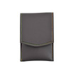 A portable manicure set in a grey synthetic leather case with contrast stitching. The case features a flap closure and a logo.